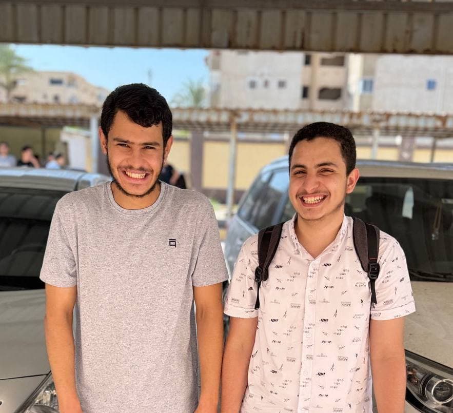 Yosef Beder and his friend Ahmed