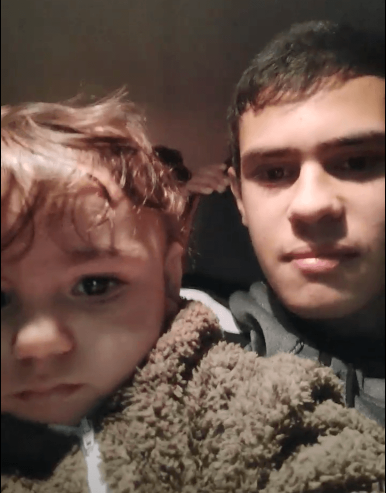 Yosef Beder with Hamza, his cousin